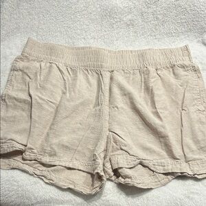 Old Navy Women's Tan Linen Blend Shorts